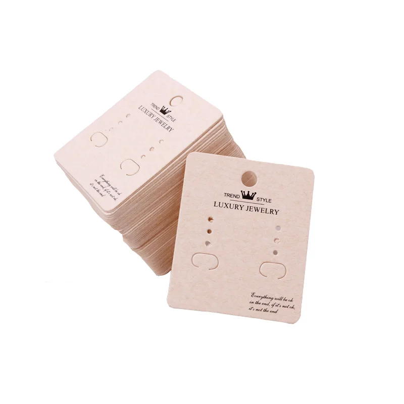 2019 New 100Pcs 5*6cm Ear Studs Card Tag Marking Label Earring Packing Cards Jewelry Accessories Displays Paper Organized