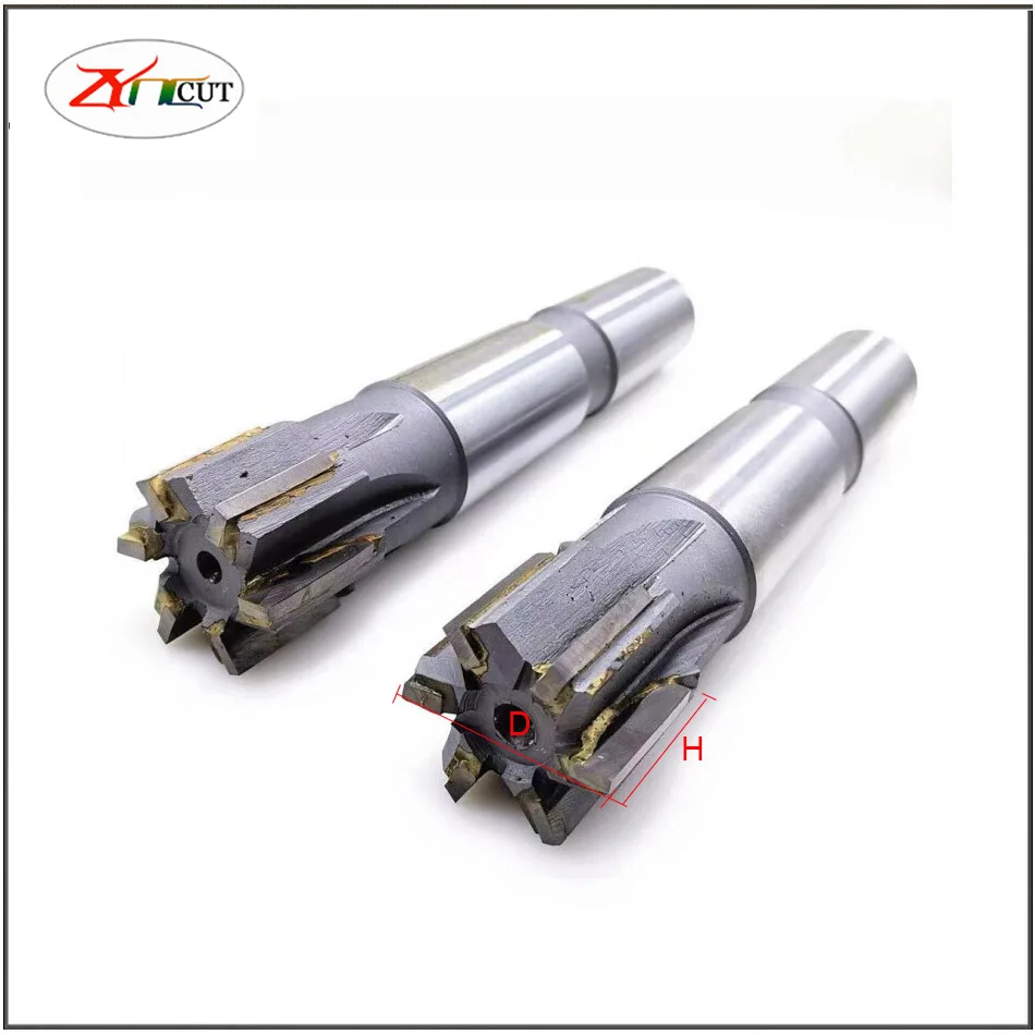 MT2 MT3 20/25/30/35/40/50mm High speed steel insert carbide Straight edge milling cutter End mill with taper shank with welding