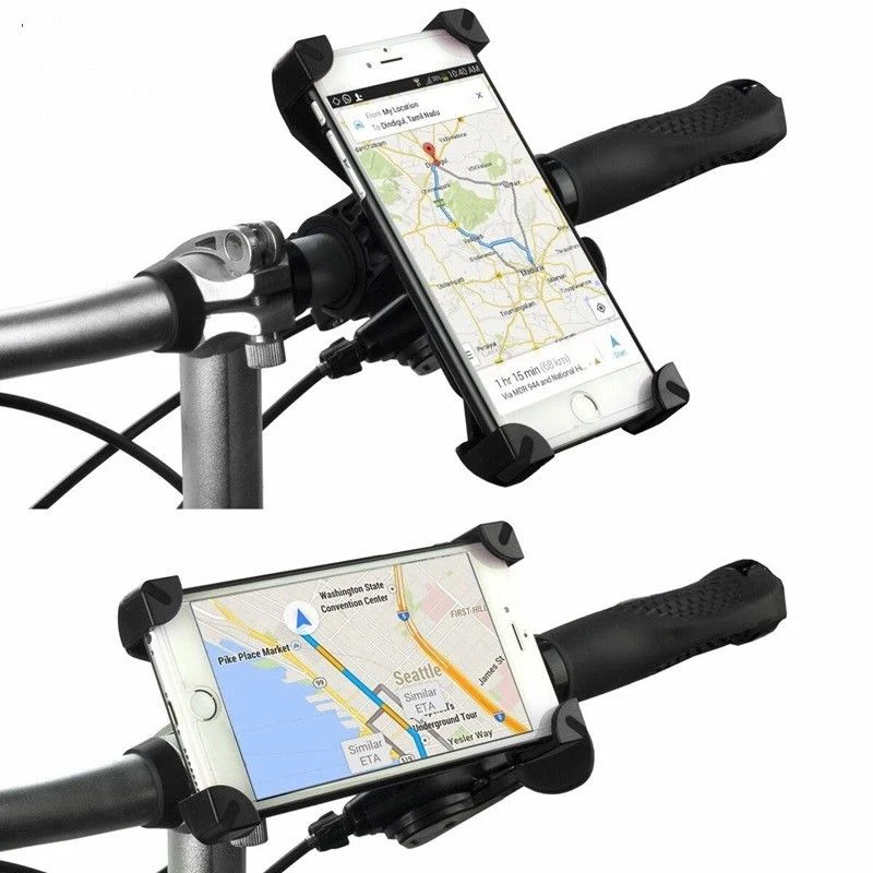 Suporte de montagem universal do guiador da motocicleta, suporte para bicicleta e bicicleta, suporte para celular, GPS, suporte mecânico para