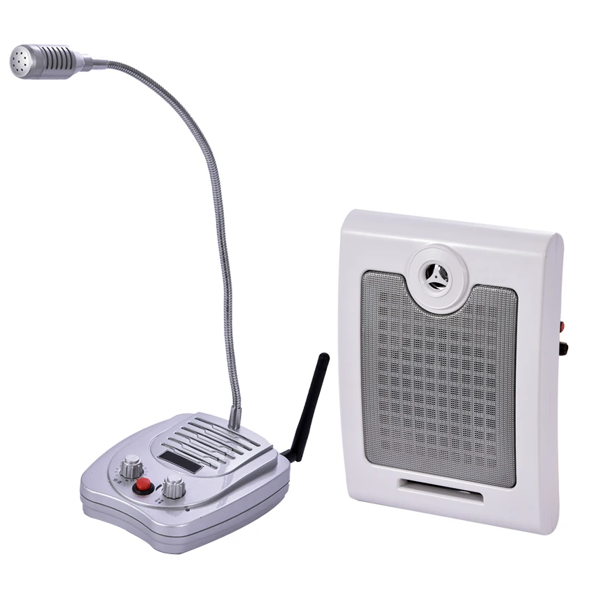 

Dual-Way Window Interphone Microphone Talk-back System Bank Office Counter Cash Ticket Window Intercom System 220V YX-118