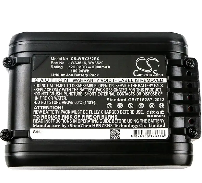 

cameron sino 5000mah battery for WORX WG154E WG160E WG160E.5 WG169E WG169E.5 WG255E.5 WG259.5 WG259E WG259E.5 WG329E WG329E.5