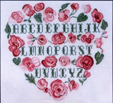 

ZZ329 Rose Hearts DIY Craft Stich Cross Stitch Cotton Fabric Needlework Embroidery Crafts Counted Cross-Stitching Kit