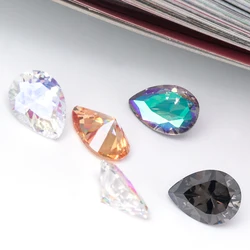 6x8mm Drop Rhinestones Cubic Zirconia Stone Strass Shiny Nails Decoration Zircon Stone Pointback Zircon Glue On Rhinestones