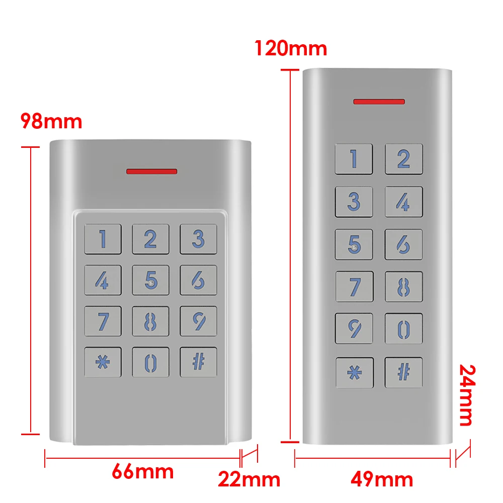 1000 Pengguna IP68 Tahan Air Standalone Access Control Keypad Logam Keamanan Entri Door Reader Listrik Kunci Pembuka Satu Relay