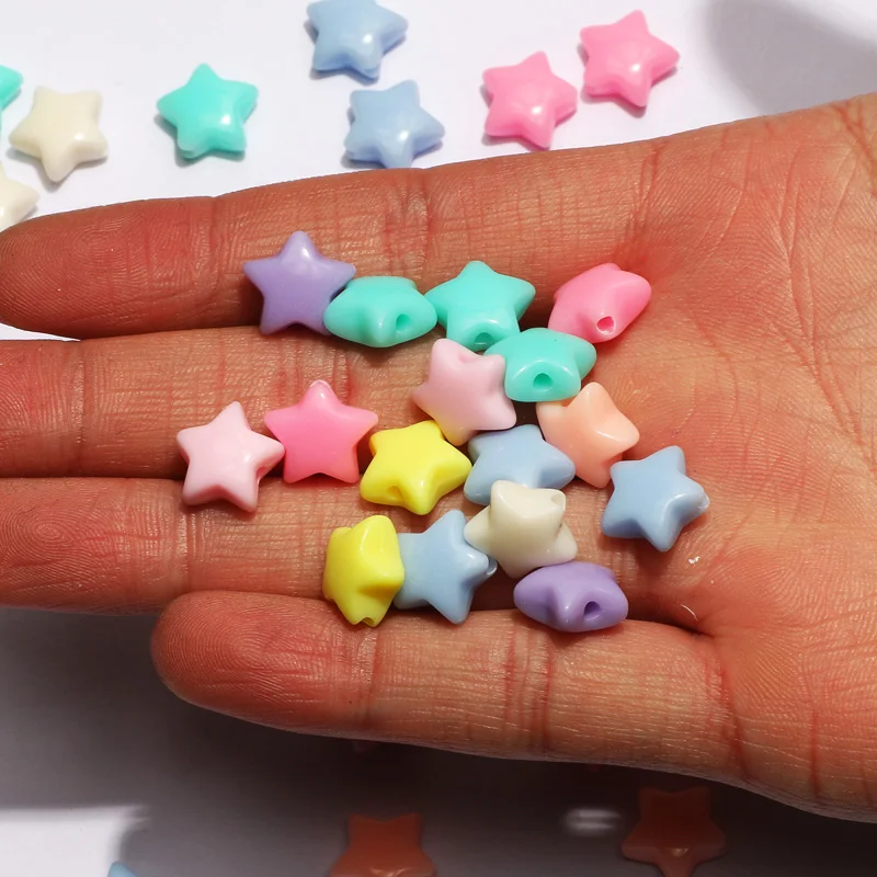 11mm doces multicolorido estrela acrílico contas cubo solto espaçador grânulos para fazer jóias diy encantos pulseira colar