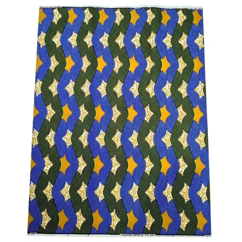 2021 New Fashion 100% Polyester African Fabric Guarantee Nigeria Veritable Ankara Real Wax 6Yard