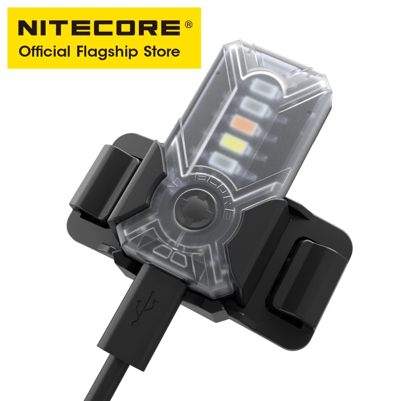 NITECORE NU07 LE Multi-light Source Signal Lamp MINI LED Light  for Helmet Backbag USB-C Charge Rechargeable Warning Headlamp