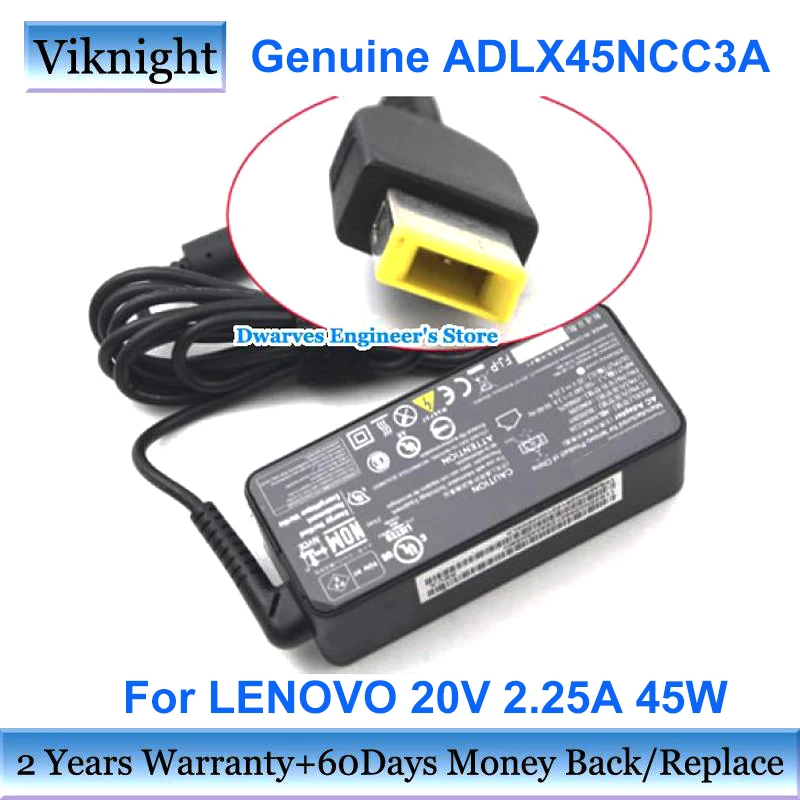 Genuine 20V 2.25A 45W 00HM613 AC Power Adapter for IdeaPad Yoga 11S T431S X240 X230S S210 K2450 45N0492 ADLX45DLC3 Charger