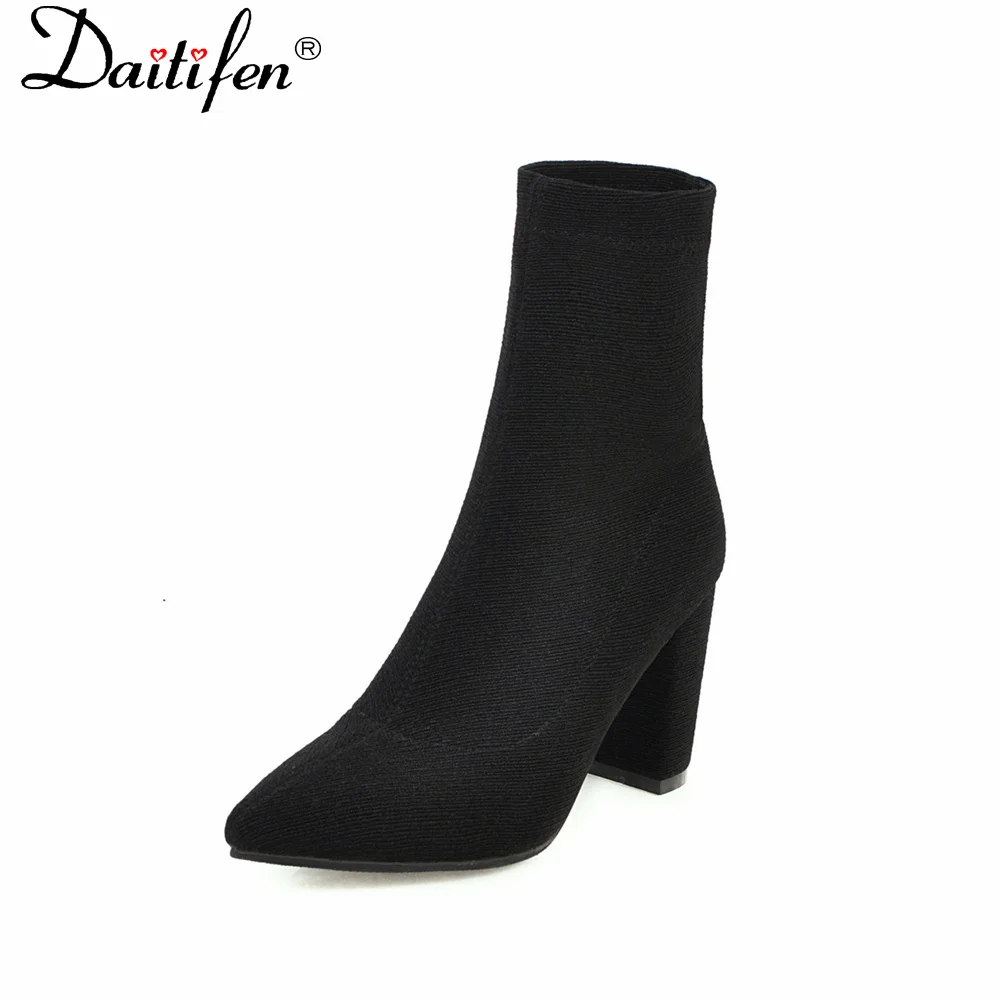 

Brangdy 2022 Femme Winter With Fur Boots Women High Heels Pumps Concise Women Ankle Botas Keep Warm Office Lady Modern Shoes