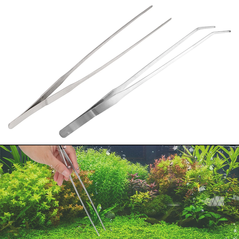 

Cleaning Tools Grass Scissors Plants Tweezers Stainless Steel Aquarium Tools Set Silver