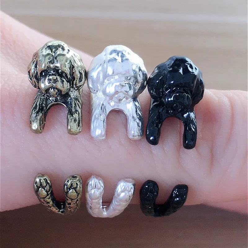 G.SKY 1PCS Adjustable New Fashion Shih Tzu Ring Free Size Cartoon Animal Dog  Ring Jewelry For Pet Lovers