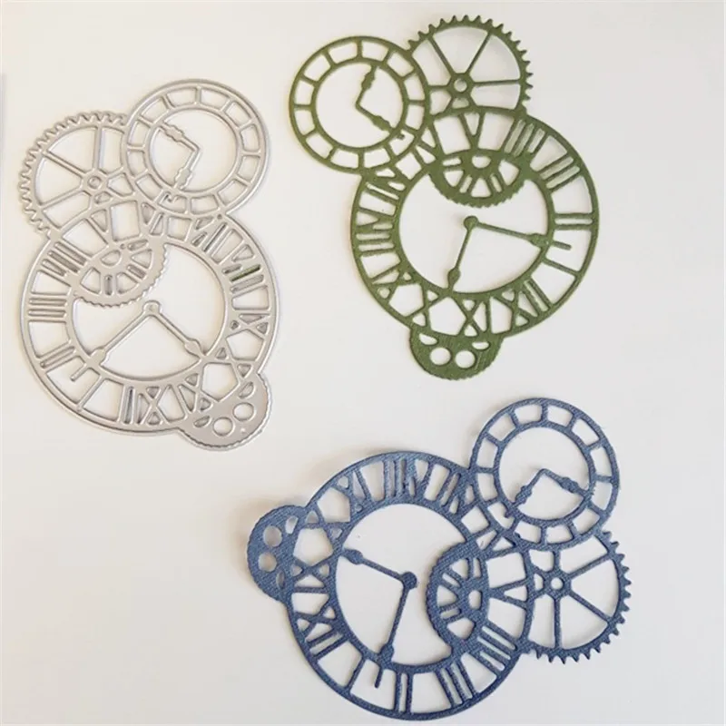 Clock Time Axis Metal stencil mold Cutting Dies decoration scrapbook die cuts Album Paper Craft Embossing DIY Card Crafts