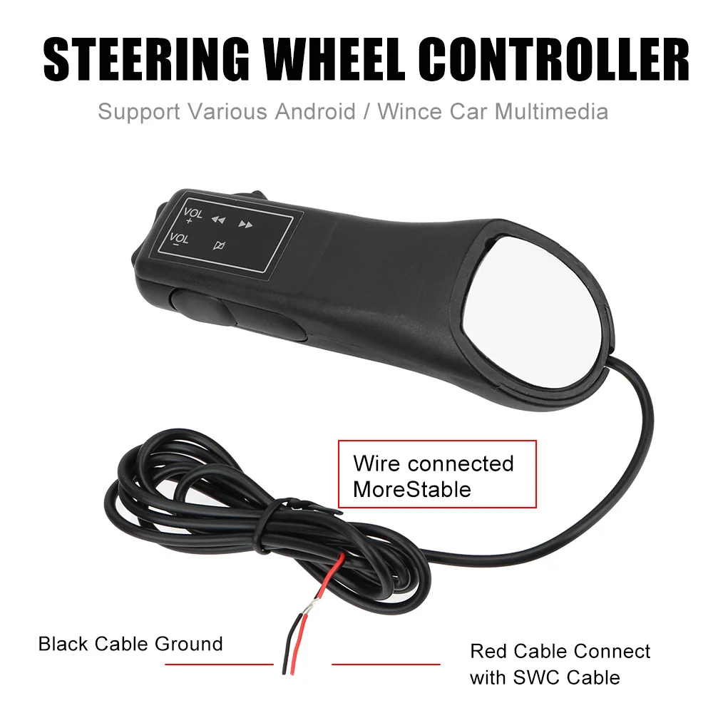 Music Wireless DVD Navigation Steering Wheel Remote Control Buttons Multi-functional Universal Car Steering Wheel Controller