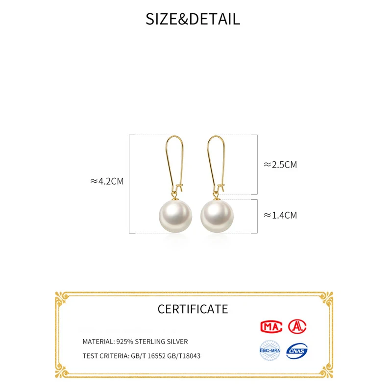 La Monada Fashion Dangle Earrings For Women Fake Pearl Hanging 925 Sterling Silver Women Earrings Silver 925 Jewelry Piercing