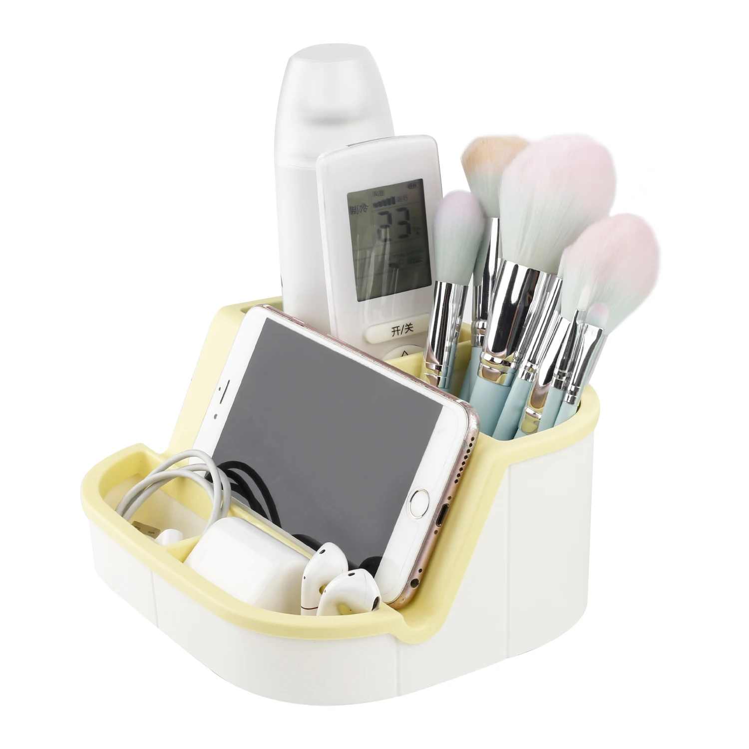 Remote Control Holder Desktop Makeup Organizer Storage Box Stationery Holder Organizer For Living Room Bathroom Bedroom Office