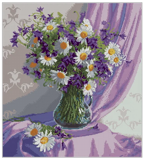 Lilac still life Wildflower Cross Stitch Kits Needlework sewing 14CT Unprinted Embroidery Top Quality DIY Handmade Decoration