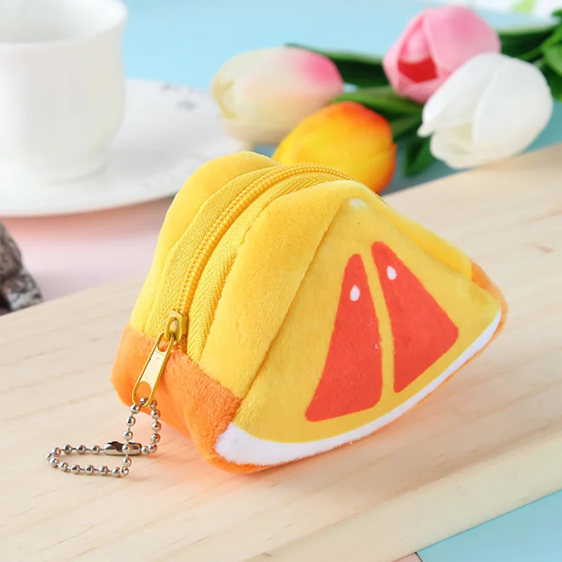 Fruit Print Coin Purses Women Mini Card Bag Key Case Earphone Storage Bag Girls Kids Cartoon Cute Coin Wallet Ladies Money Bag