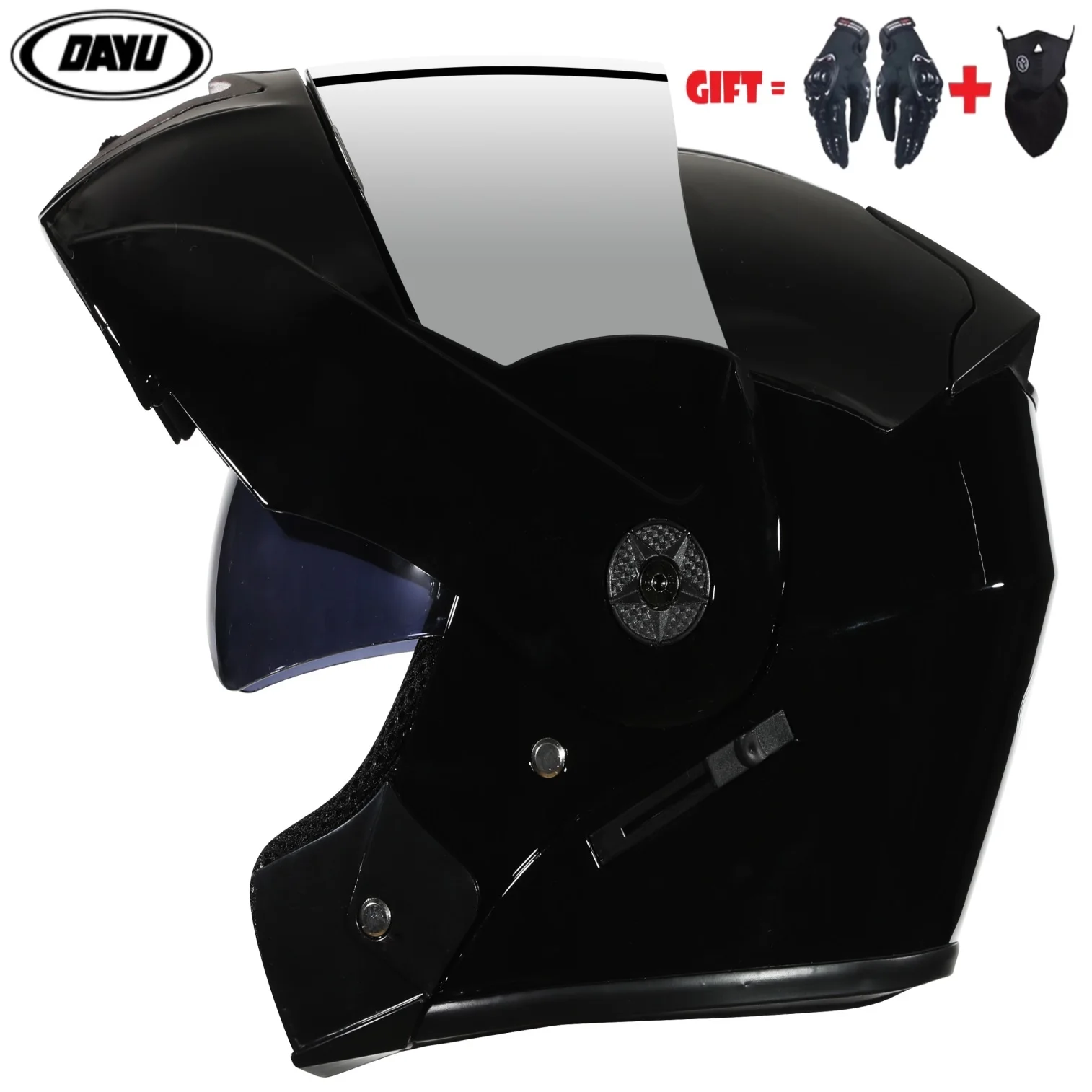 

Flip Up Motorcycle Helmets Double Glasses lens Full Face Motor Crash Helmet Motor Bye Helmets casco Moto Bike Sun capacete