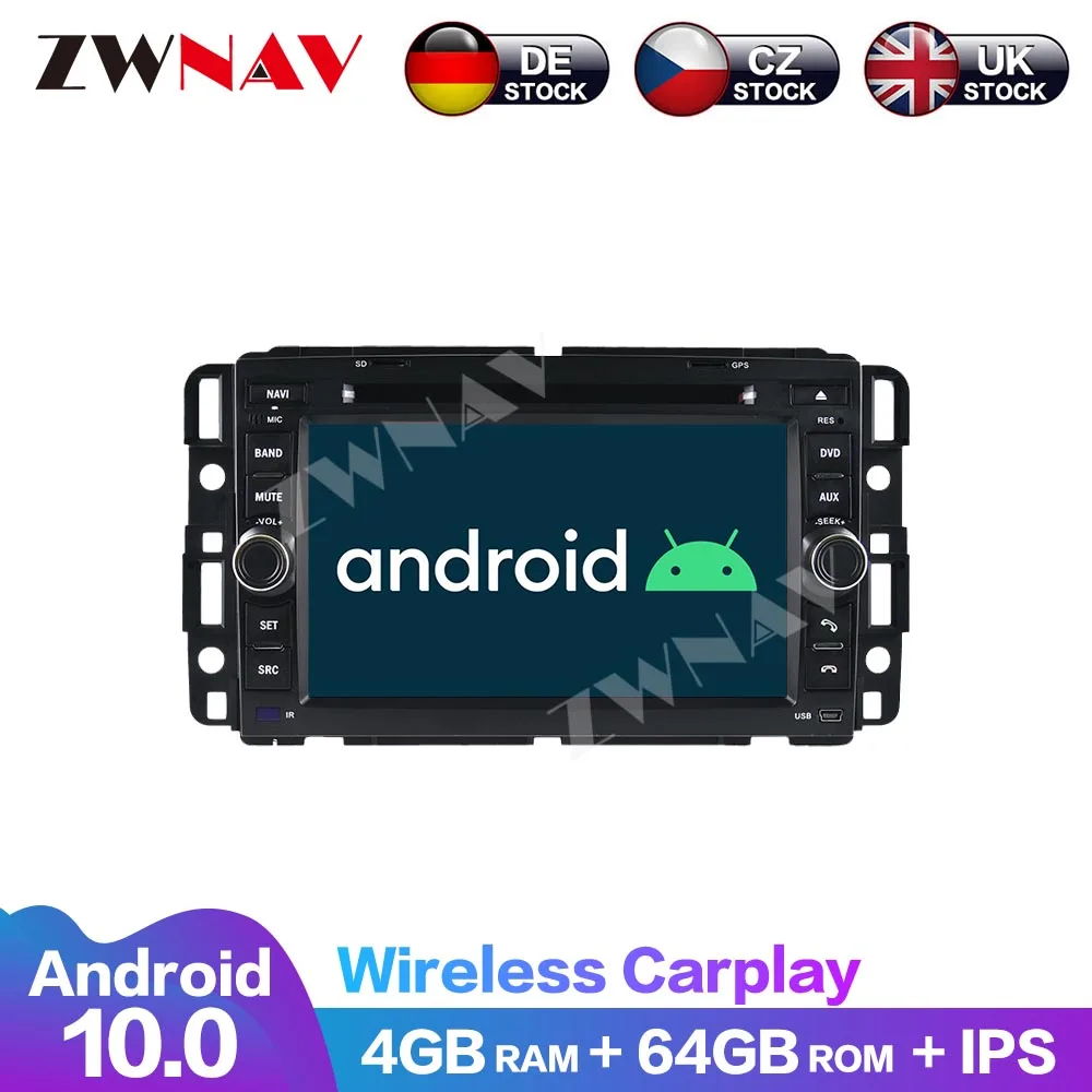 DVD Player Carplay Android 10 8 Core 4+64G GPS Stereo Navigation Car Multimedia Player Touch Screen DSP For Hummer H2 2008-2011