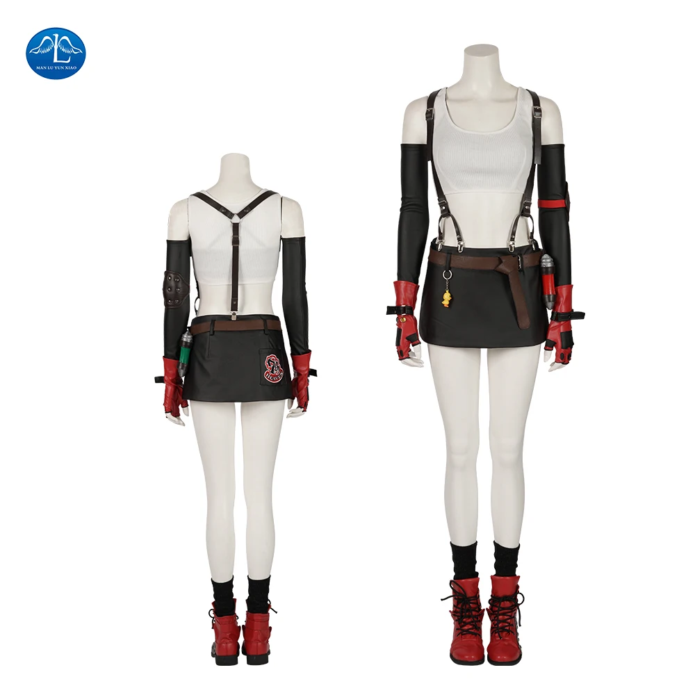 

ManLuYunXiao Game Cosplay Final Fantasy VII Remake Tifa Lockha Cosplay Costume Women Skirt Halloween Outfit Custom Made