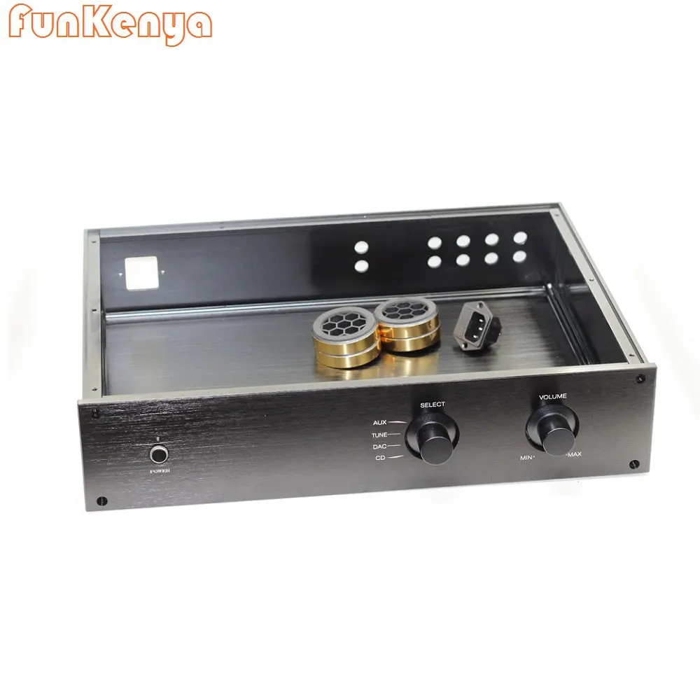 W425 H90 D312 Preamplifier Housing DIY Aluminum DAC Decoder Shell Hi-End Rear Class Power Amplifier Chassis