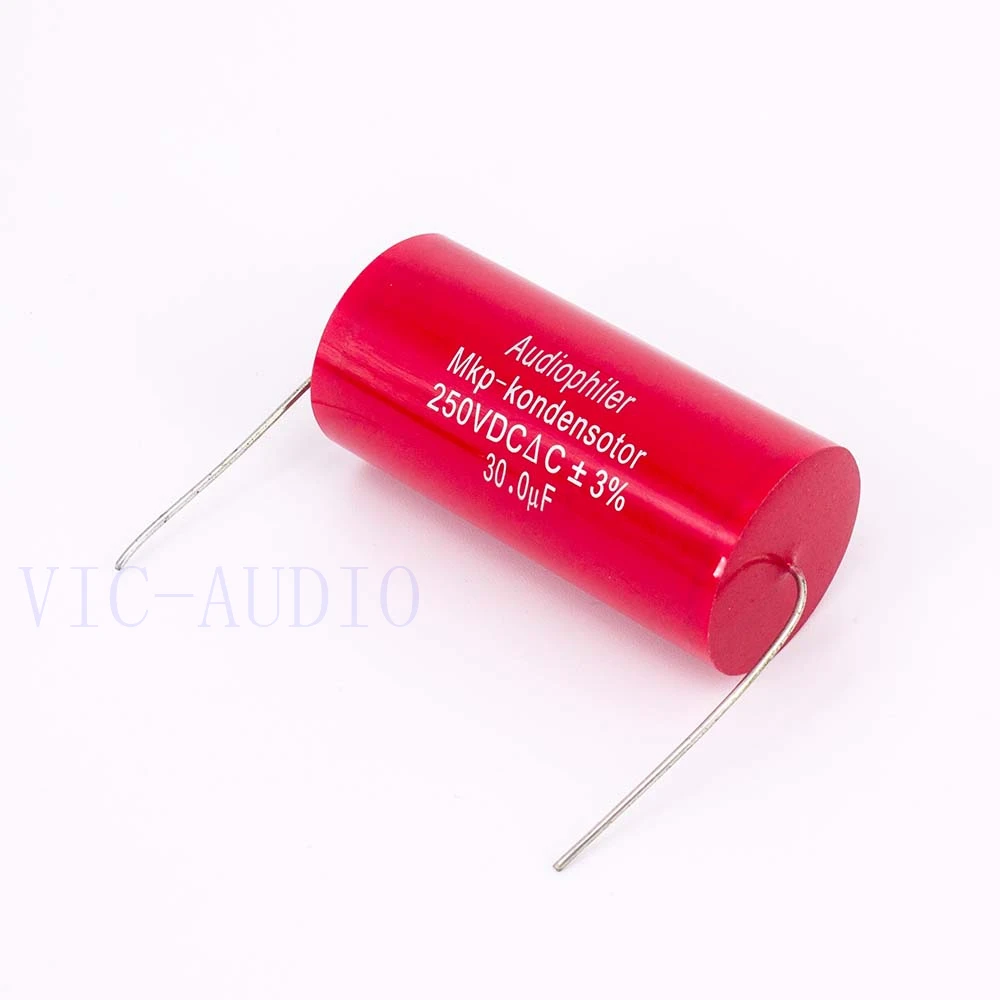 Audiophiler Mkp Capacitor 30uf 250V DC 3% HIFI Fever Electrodeless Capacitor Audio Capacito Coupling Frequency Dividing 30uf