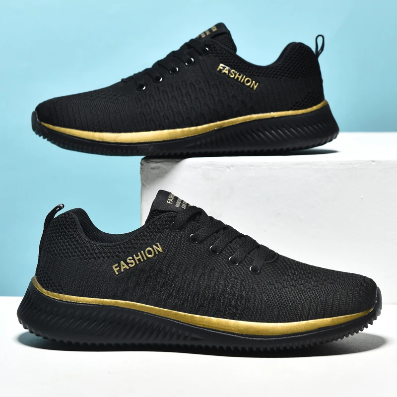 Men Sneakers 2021 New Breathable Lace Up Men Mesh Shoes Fashion Casual No-Slip Men Vulcanize Shoes Tenis Masculino