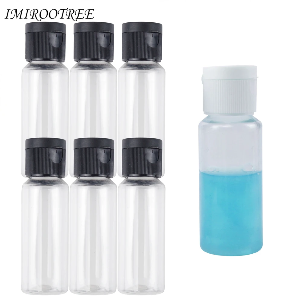 22pcs 10ml - 100ml Plastic Clear Flip Lid Lotion Bottles Cosmetic Shampoo Sample Containers Travel Bottles Cream Dispenser