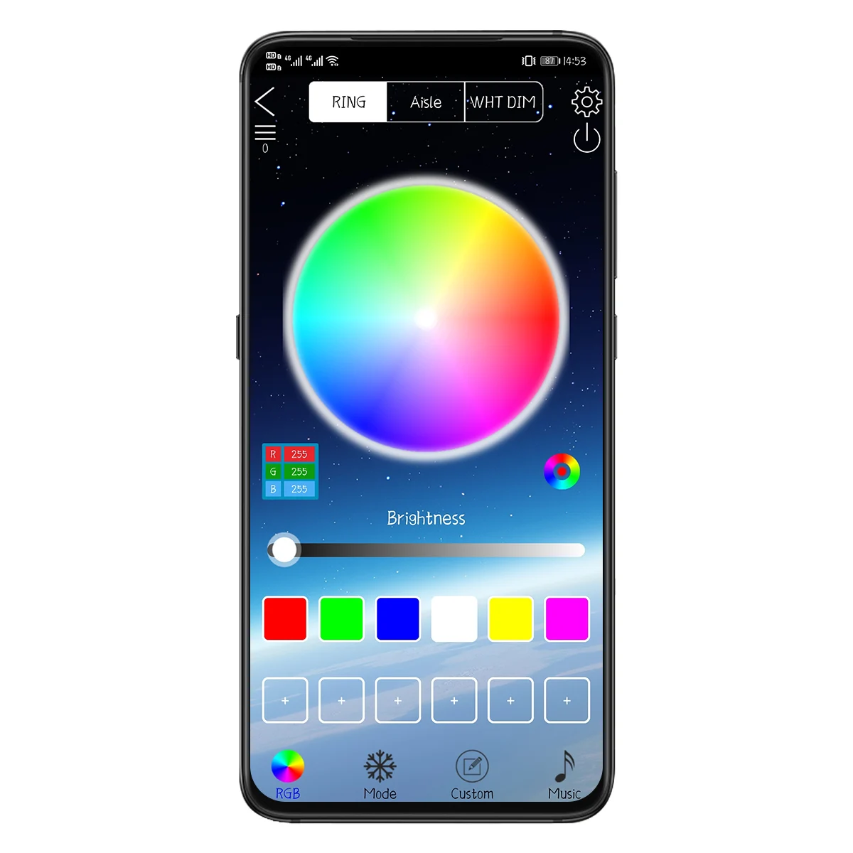 AC220V 200W Modern RGB LED Ceiling Lights Home Lighting APP bluetooth Music Light Living Room Smart Lamp with Remote Control