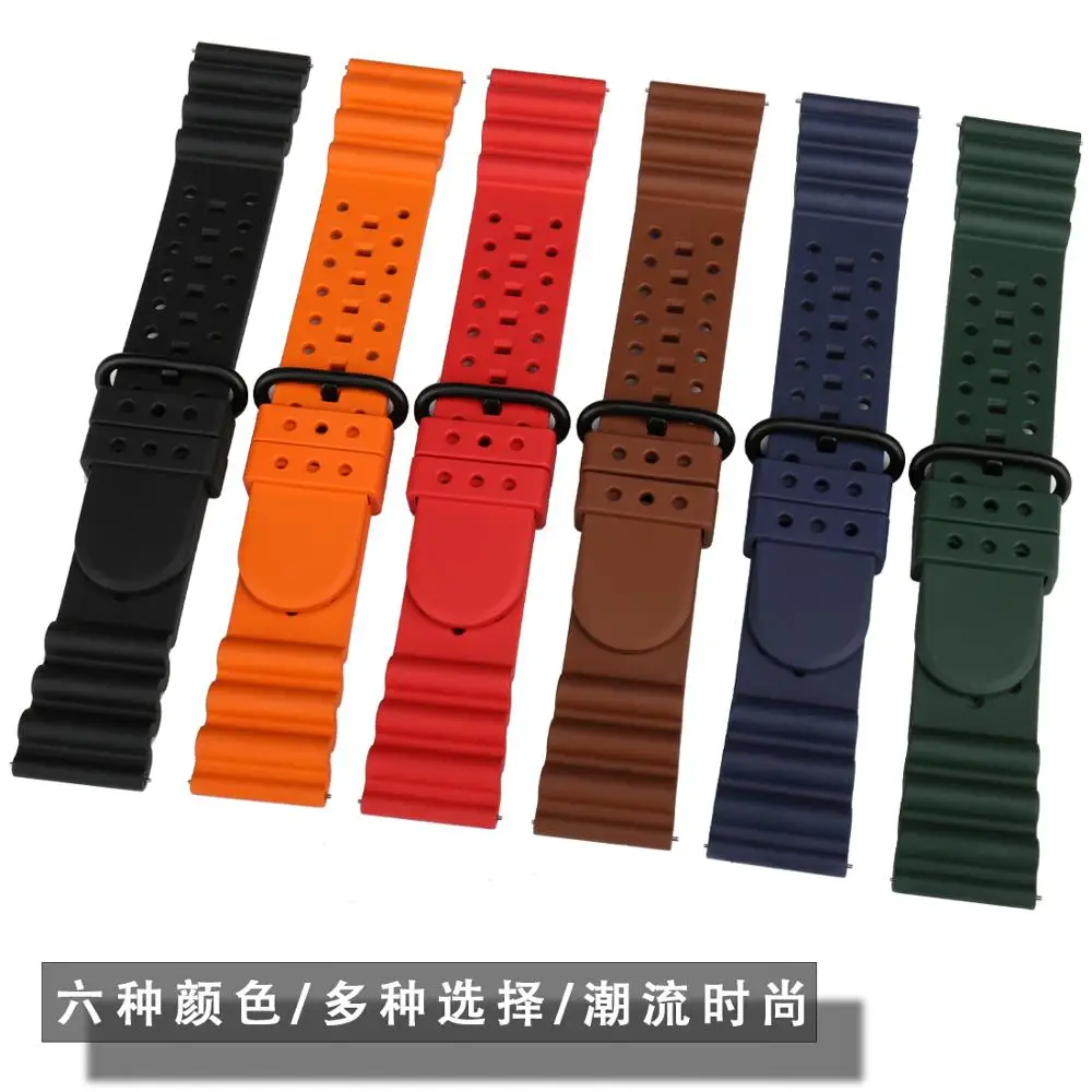 Quick Release Watch Bands 20mm 22mm 24mm Watch Accessories Sport Rubber Watch Strap Smart Watch Bracelet Belt