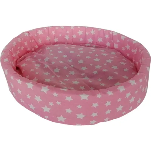 Markapet Star Pattern Sponge Cat Dog Bed 10x42 cm Pink