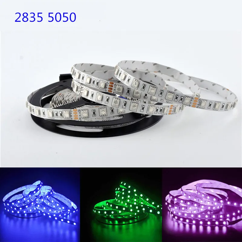 

DC 12 V Volt Strip Led Light Tape 2835/5050 RGB Waterproof 2 -10 M 60LED/M RGB Led Strip Tape Lamp Diode Flexible TV Backlight