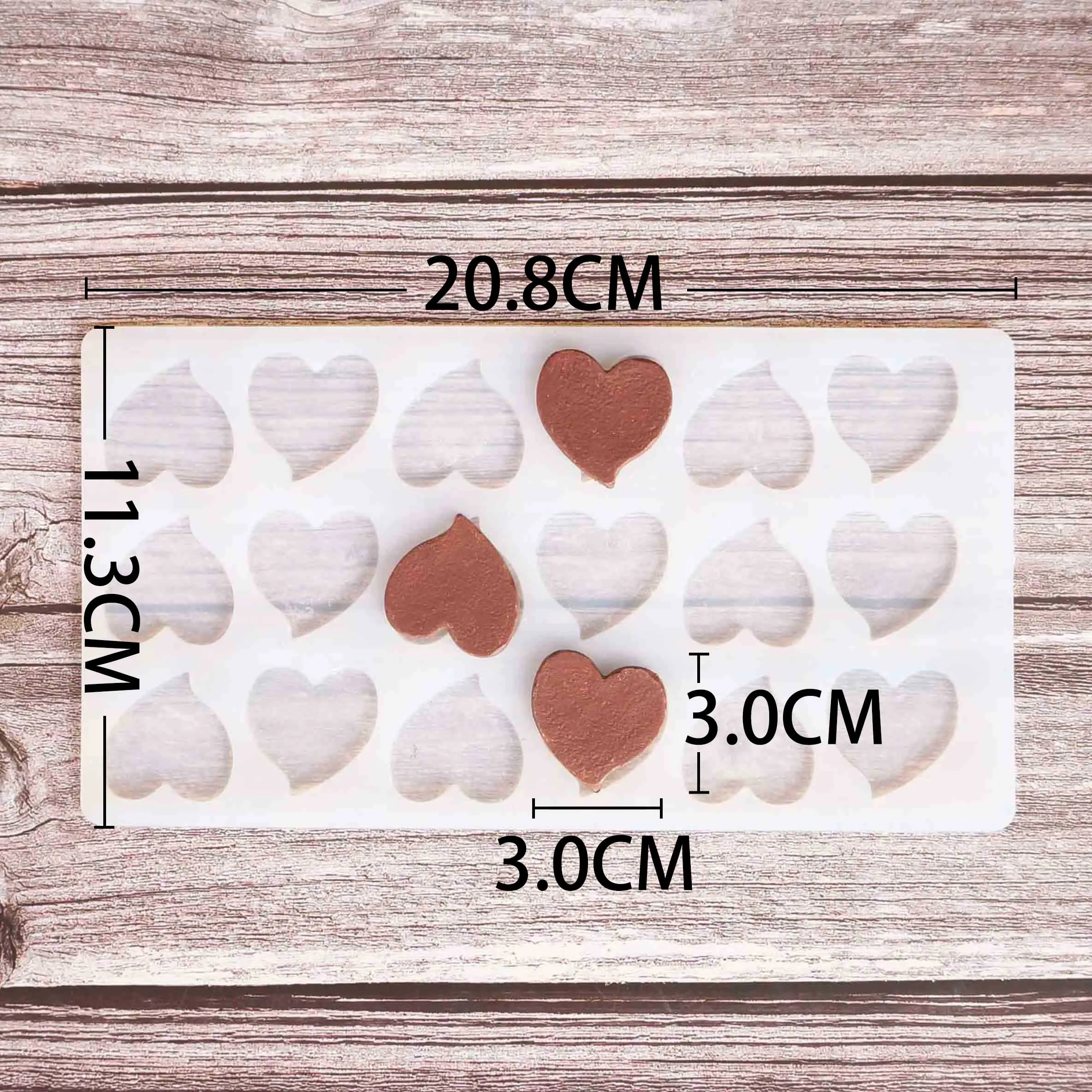 Heart Shape Chocolate Transfer Sheet Mould Cake Decorating Tools Silicone Mold Baking Stencil Chablon