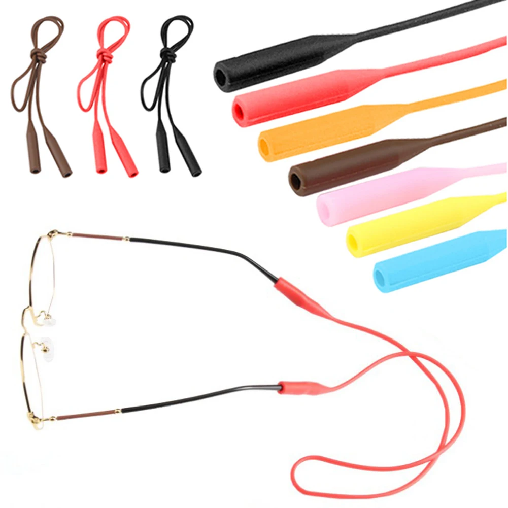 1PC Adjustable Silicone Eyeglasses Straps Sunglasses String Ropes Glasses Chain Sports Band Holder Elastic Anti Slip Cords