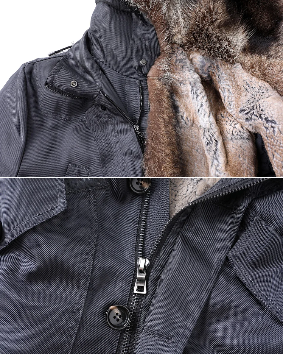 Fur-Trim Hooded Parka — product detail 10