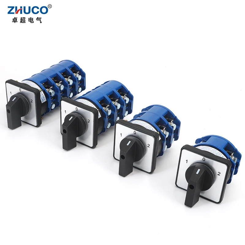 ZHUCO SZW26/LW26-160 160A 240V 3 Position On-Off-On 1 2 3 4 phase Universal Changeover Cam Switch  D101.1 D202.2 D303.3 D404.4