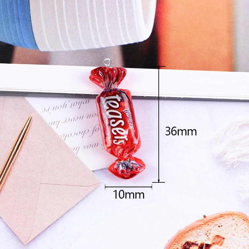 10Pcs Cute Chocalate Candy Charms for Bracelets Necklace Earring Jewelry Making Flatback Cabochon Floating Charm Pendants C364