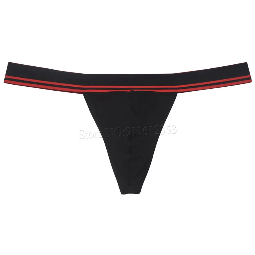 Men's Cotton Bikini Thong Underwear Bragas Y Tangas Elastic Belt Mini Tangas Lingerie Sexy