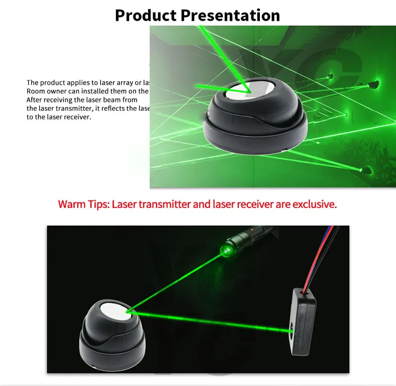 10 pieces/lot Laser reflector Wholesale room escape props reflecting the laser by mirror tools real life takagism game