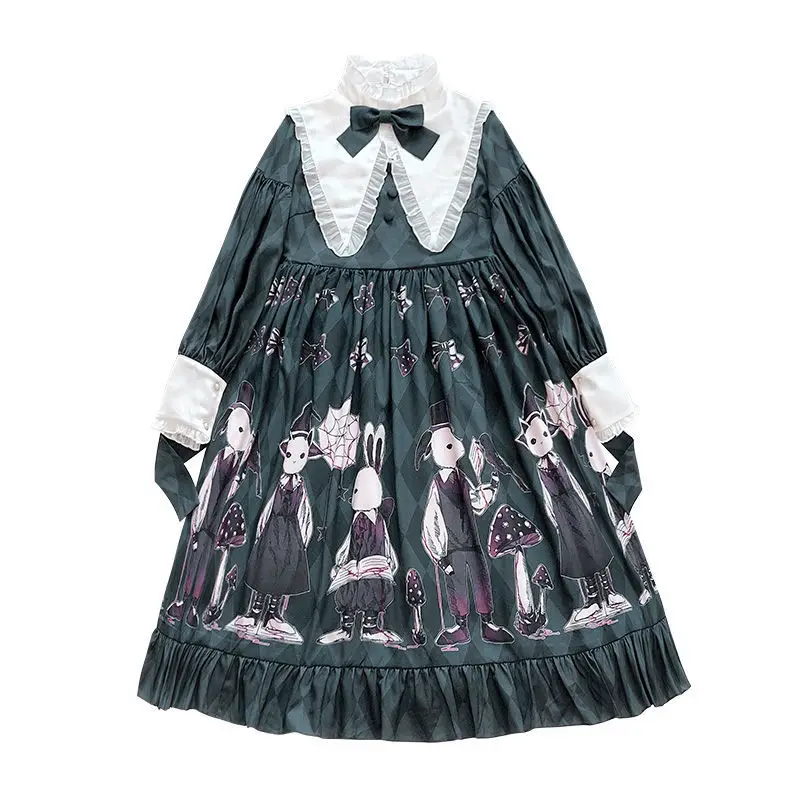 Robe Lolita Gothique OP Dark, Magnifique, Vintage, Simple, Alice Rabbit Tea Party, 03/Robe, DegradTale