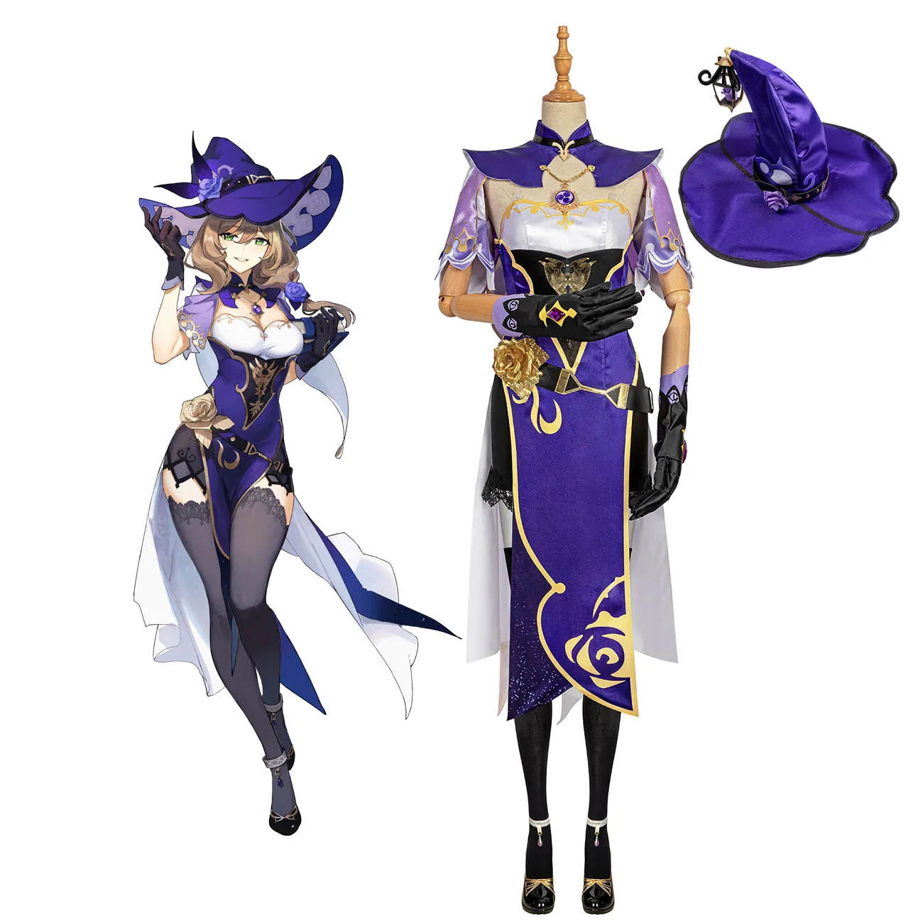 Lisa Minci Witch Cosplay Costume Game Genshin Impact Lisa Cosplay Costume Full Set Custom Made