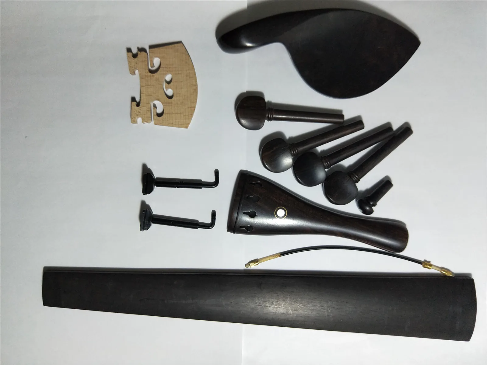 1 Set Viola Fitting Including The Tail Piece Pegs Chin Rest End Pin Etc