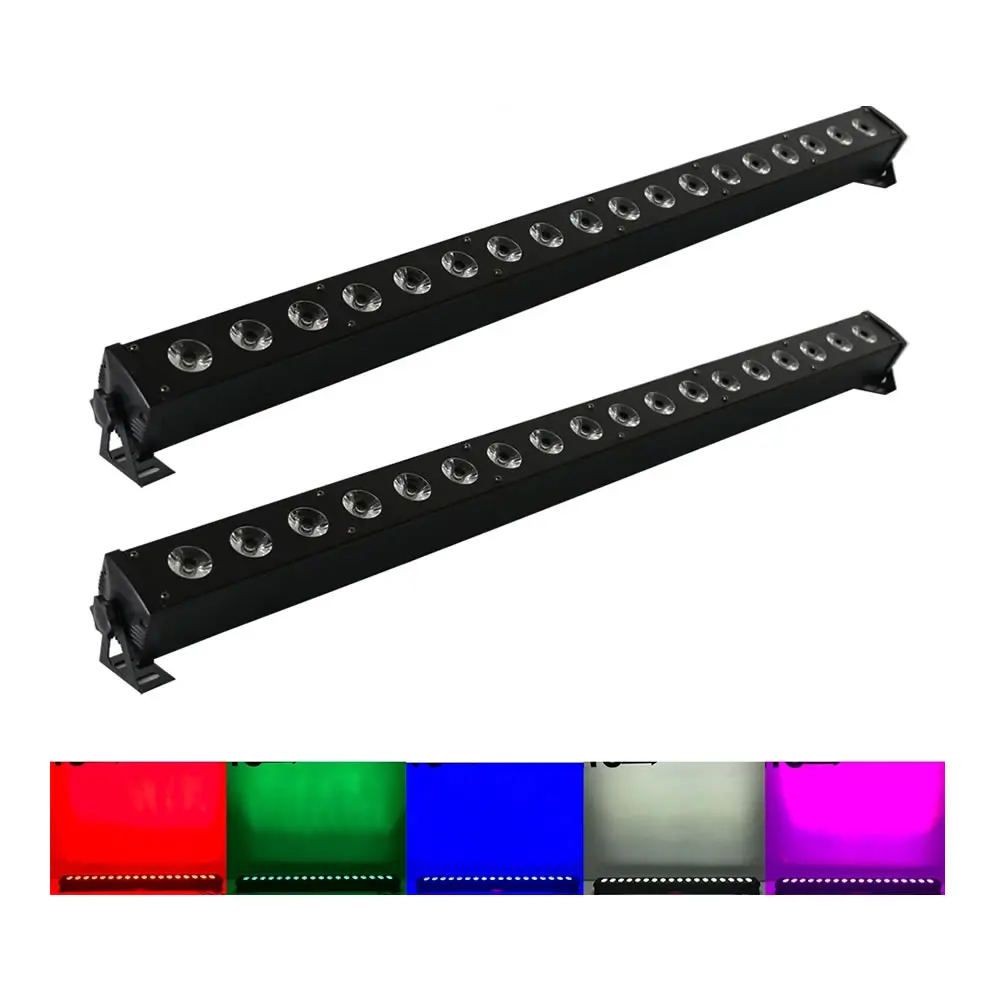 

2pcs/lot High Brightest DMX Control Linear 18X4W RGBW 4IN1 DMX LED Wall Wash Washer Light Stage DJ Disco Club Bars Equipment