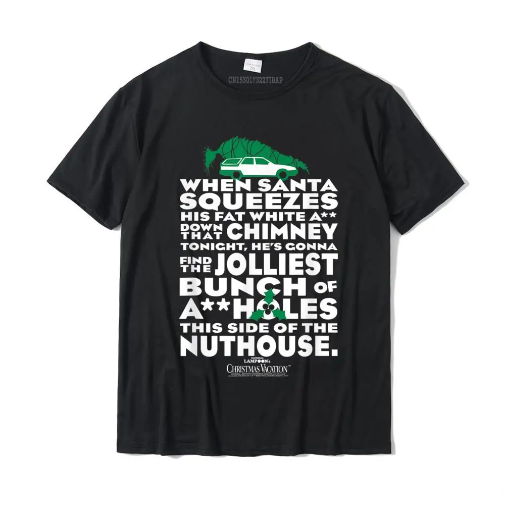 Christmas Vacation Jolliest Bunch T-Shirt Top T-Shirts Wholesale Print Cotton Mens Tees Comfortable