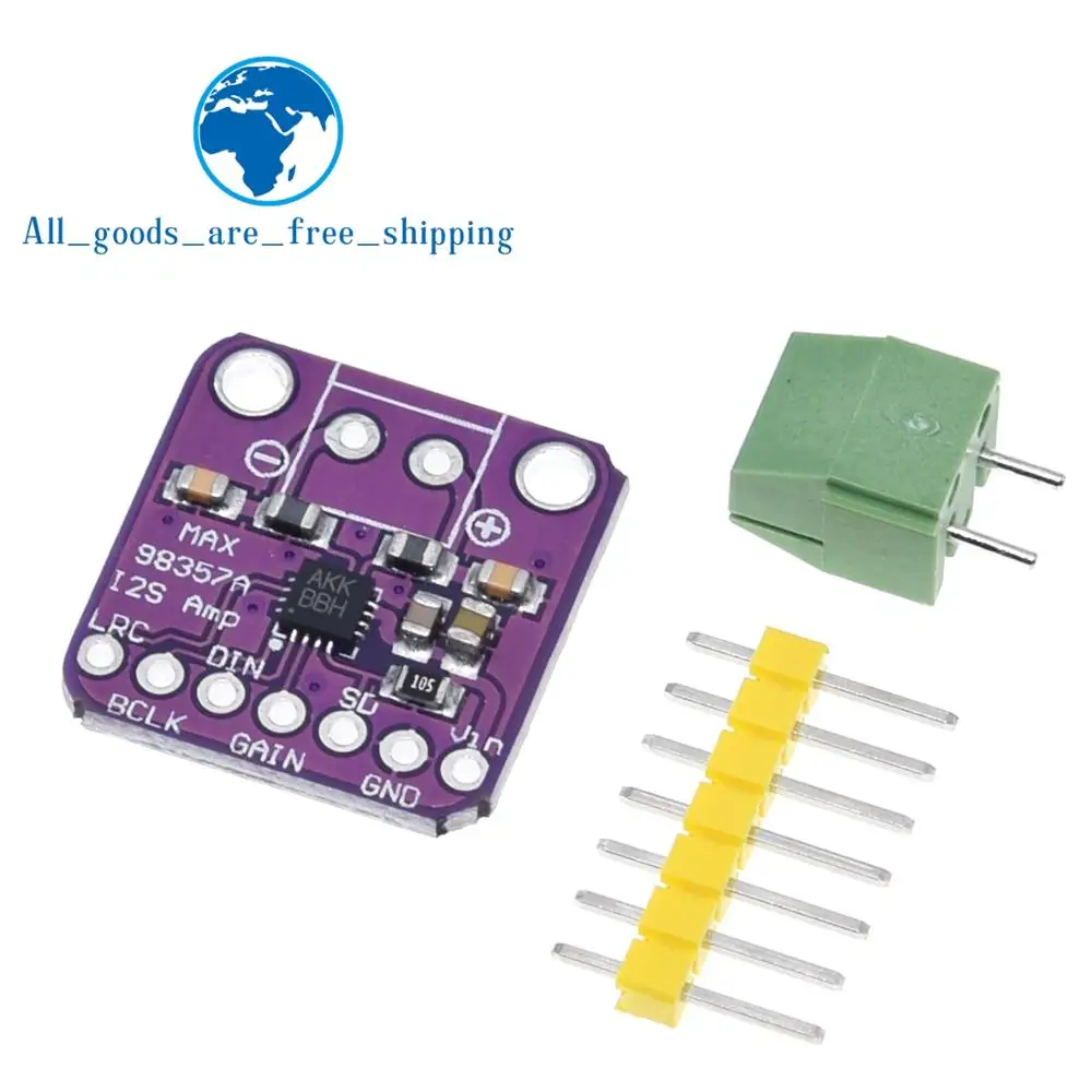 Max98357 I2S 3W amplificador clase D interfaz de ruptura Módulo Decodificador Dac Placa de Audio sin filtro para Raspberry Pi Esp32