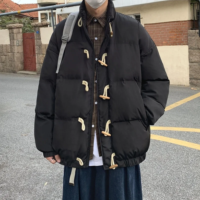 Winter 2022 Mannen Mode Gewatteerde Jas Oversized Thicken Parka Mannelijke Dikker Warme Jassen Stand Kraag Kleding Casual Uitloper H32