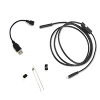 7mm Endoscope Camera Flexible IP67 Waterproof Micro USB Inspection Borescope Camera for Android PC Notebook 6LEDs Adjustable