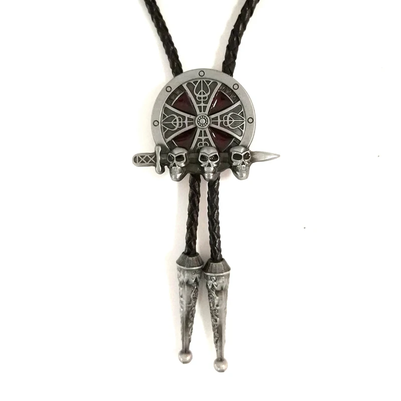 

Punk Skull Knife Vintage Men's Bola Bolo Tie Western Cowboy Handmade Novelty Neckties Indian Art Fashion Accessories Cool Gifts