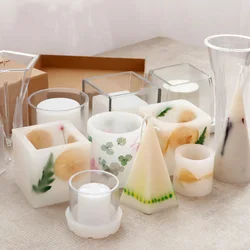 Hollow Candlestick Mold Plastic Candle Cup Molds Wax Candle Tealight holder Molds Candle Mold Aromatherapy Plastic Molds