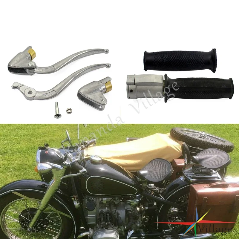 Motorcyle Brake Clutch Lever & Hand Grips for Zündapp DB DS KS K750 KS750 R71 Sidecar Handle Control Lever Handlebar End Grip